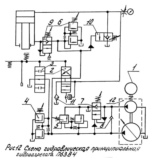 П6334 Схема гідравлічна пресса